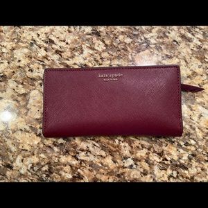 KATE SPADE maroon bifold wallet!!